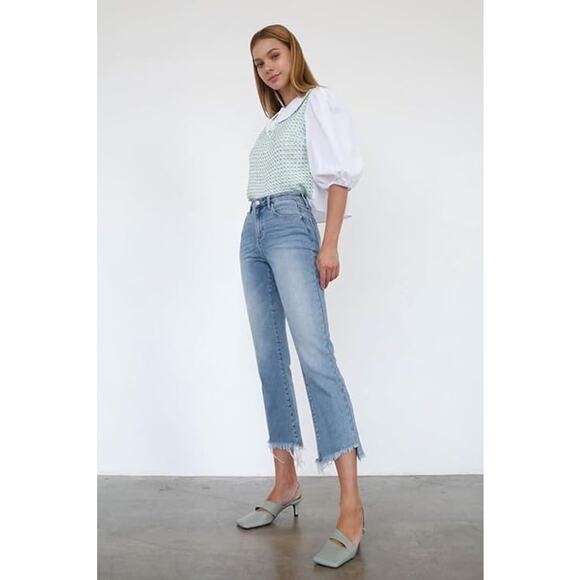 Insane Gene High Rise Crop Boot Cut Jeans - P1012R - Size 9/28 - Picture 2 of 7